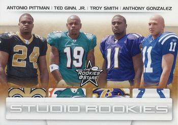 2007 Leaf Rookies & Stars - Studio Rookies #SR-54 Antonio Pittman / Ted Ginn Jr. / Troy Smith / Anthony Gonzalez Front