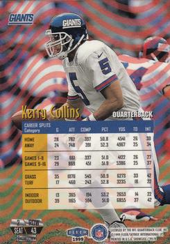 1999 Flair Showcase #43 Kerry Collins Back