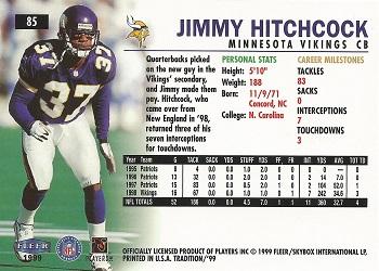 1999 Fleer Tradition #85 Jimmy Hitchcock Back