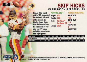 1999 Fleer Tradition #122 Skip Hicks Back