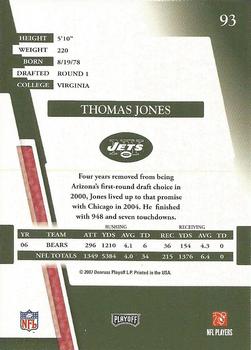2007 Playoff Absolute Memorabilia - Spectrum Red #93 Thomas Jones Back