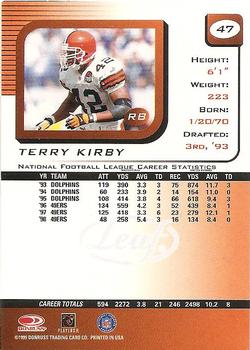 1999 Leaf Rookies & Stars #47 Terry Kirby Back