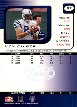 1999 Leaf Rookies & Stars #83 Ken Dilger Back