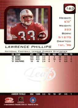 1999 Leaf Rookies & Stars #163 Lawrence Phillips Back