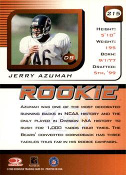 1999 Leaf Rookies & Stars #215 Jerry Azumah Back