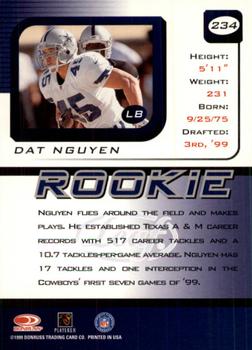 1999 Leaf Rookies & Stars #234 Dat Nguyen Back