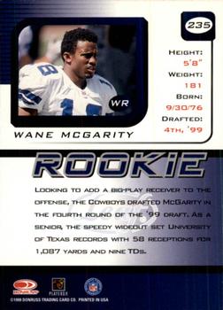 1999 Leaf Rookies & Stars #235 Wane McGarity Back