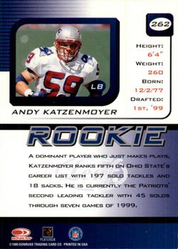 1999 Leaf Rookies & Stars #262 Andy Katzenmoyer Back