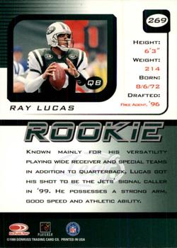 1999 Leaf Rookies & Stars #269 Ray Lucas Back