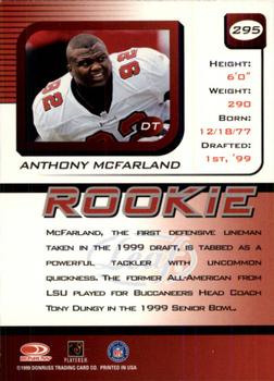 1999 Leaf Rookies & Stars #295 Anthony McFarland Back