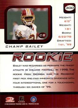 1999 Leaf Rookies & Stars #300 Champ Bailey Back