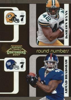 2007 Playoff Contenders - Round Numbers Gold Holofoil #RN-32 DeShawn Wynn / Ahmad Bradshaw Front