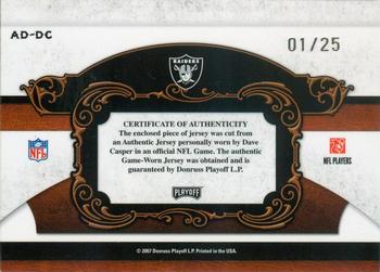 2007 Playoff National Treasures - All Decade Material #AD-DC Dave Casper Back