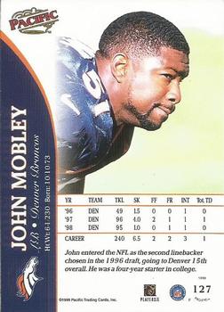 1999 Pacific #127 John Mobley Back