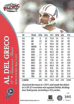 1999 Pacific #395 Al Del Greco Back