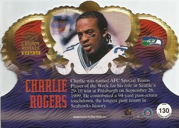 1999 Pacific Crown Royale #130 Charlie Rogers Back
