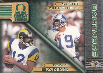1999 Pacific Omega #24 Tony Banks / Scott Mitchell Front