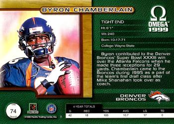 1999 Pacific Omega #74 Byron Chamberlain Back