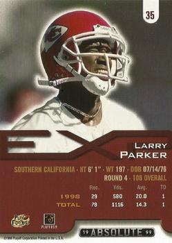 1999 Playoff Absolute EXP #35 Larry Parker Back