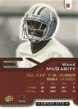1999 Playoff Absolute EXP #36 Wane McGarity Back
