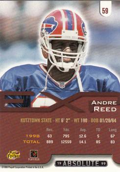1999 Playoff Absolute EXP #59 Andre Reed Back