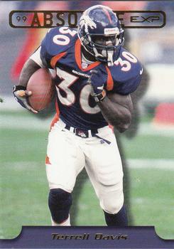 1999 Playoff Absolute EXP #90 Terrell Davis Front