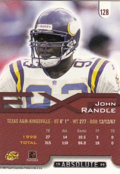 1999 Playoff Absolute EXP #128 John Randle Back
