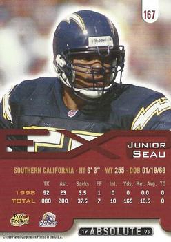 1999 Playoff Absolute EXP #167 Junior Seau Back