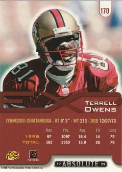 1999 Playoff Absolute EXP #170 Terrell Owens Back