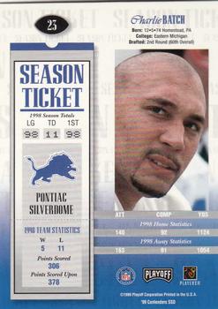 1999 Playoff Contenders SSD #25 Johnnie Morton Back