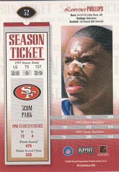 1999 Playoff Contenders SSD #52 Lawrence Phillips Back