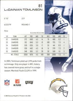 2007 Playoff NFL Playoffs - Red Proof #81 LaDainian Tomlinson Back