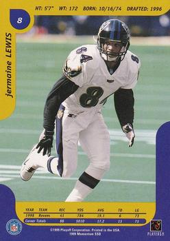 1999 Playoff Momentum SSD #8 Jermaine Lewis Back