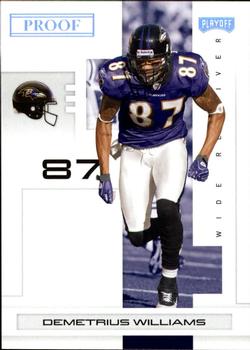 2007 Playoff NFL Playoffs - Silver Proof #9 Demetrius Williams Front