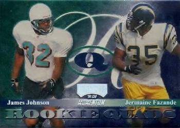 1999 Playoff Momentum SSD - Rookie Quads #RQ-8 James Johnson / Jermaine Fazande / Sedrick Irvin / Sean Bennett Front