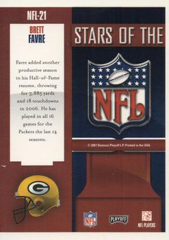2007 Playoff Prestige - Stars of the NFL #NFL-21 Brett Favre Back