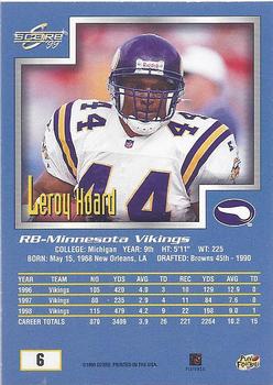 1999 Score #6 Leroy Hoard Back