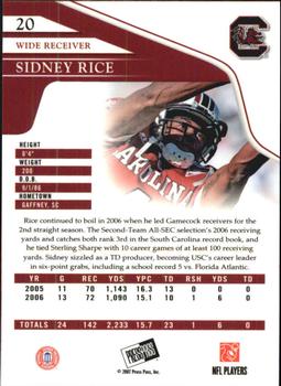 2007 Press Pass - Reflectors #20 Sidney Rice Back