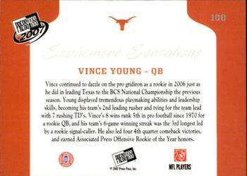 2007 Press Pass - Reflectors Proof #100 Vince Young Back