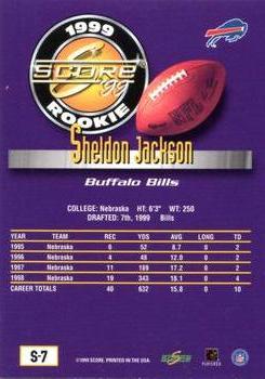 1999 Score Supplemental #S-7 Sheldon Jackson Back