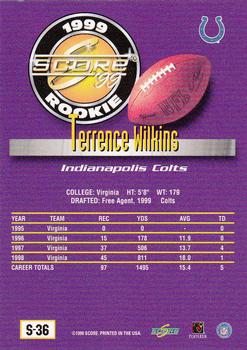 1999 Score Supplemental #S-36 Terrence Wilkins Back