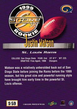 1999 Score Supplemental #S-59 Justin Watson Back