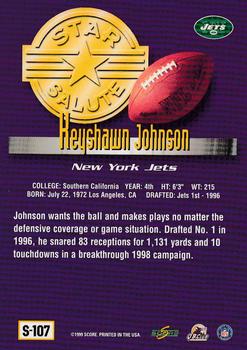 1999 Score Supplemental #S-107 Keyshawn Johnson Back