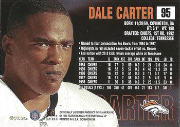 1999 SkyBox Dominion #95 Dale Carter Back