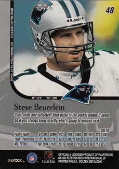 1999 SkyBox Molten Metal #48 Steve Beuerlein Back