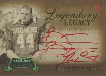 2007 Press Pass Legends - Legendary Legacy Autographs Gold #LL-BBR Brian Bosworth Front