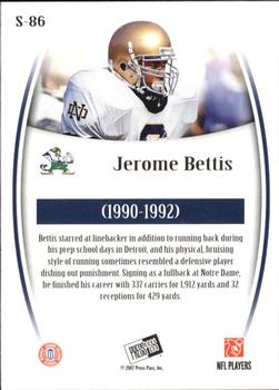2007 Press Pass Legends - Silver #S-86 Jerome Bettis Back