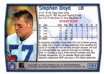 1999 Topps #191 Stephen Boyd Back