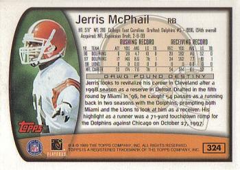 1999 Topps #324 Jerris McPhail Back
