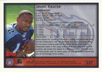 1999 Topps #337 Jevon Kearse Back